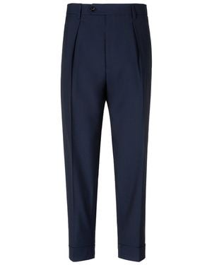 Berwich Oversize Fit Trousers - Blue
