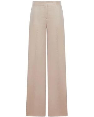Max Mara Silk Trousers - Natural