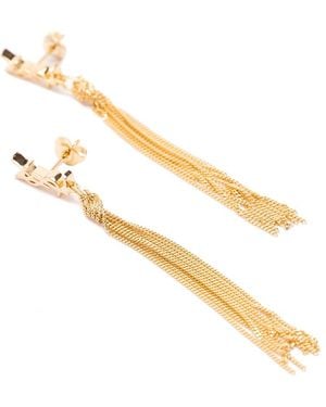 Saint Laurent 'Cassandre' Tassel Earrings - Metallic