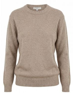 Malo Round Neck Jumper - Brown