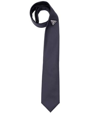 Prada Re-Nylon Gabardine Tie - Blue