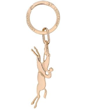 Longchamp 'Cavalier Key Ring - White