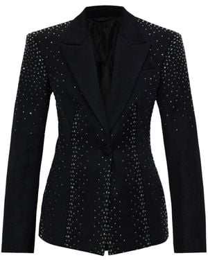 The Attico Structured Wool Blazer - Black