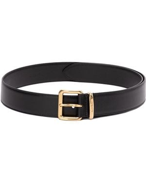 Miu Miu Leather Belt - White