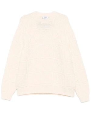 Off-White c/o Virgil Abloh 'Arrow Ao' 3D Stitch Knit Crew-Neck Jumper - Natural