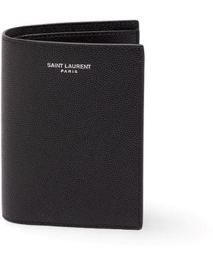 Saint Laurent Paris Credit Card Wallet - Black
