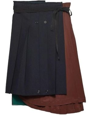 Prada Pleated Skirt - Blue