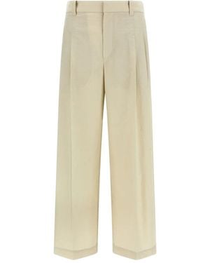 Brunello Cucinelli Cotton Dress Pants - Natural