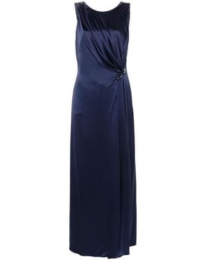 Giorgio Armani Rhinestone-Detail Maxi Dress - Blue