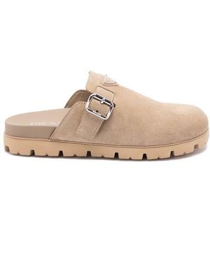 Prada Suede Sabot - Pink