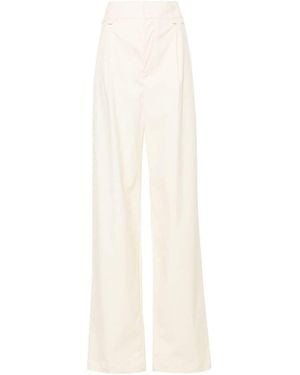 Saint Laurent Wide Leg Trousers - White
