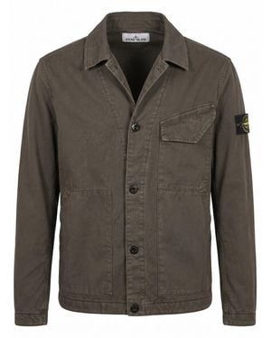 Stone Island Organic Panama Cotton Jacket - Green