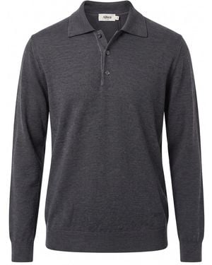 Altea Long Sleeve Polo-Neck Sweater - Blue