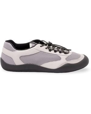 Prada Speedrock Leather And Mesh Trainers - White
