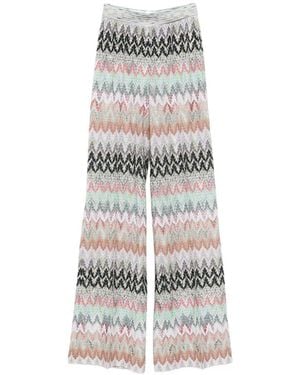Missoni Zigzag-Pattern Pants - White