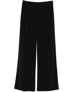 Patrizia Pepe Button Pleated Pants - Black