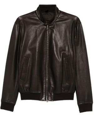 Tagliatore Leather Jacket - Black