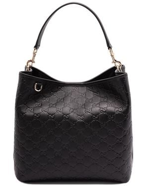 Gucci 'Gg Emblem Monogram' Handbag - Black