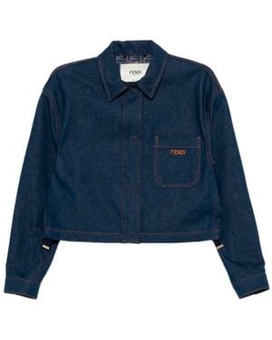 Fendi 'Ff' Denim Jacket - Blue