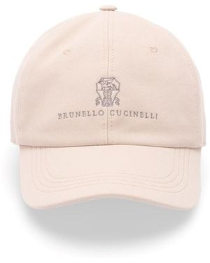Brunello Cucinelli Baseball Cap With Embroidery - Pink
