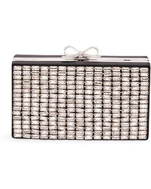 Self-Portrait Chainmail Clutch Bag - White