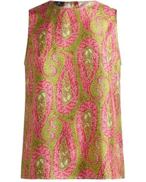 Etro Tank Top With Side Vents - Multicolour