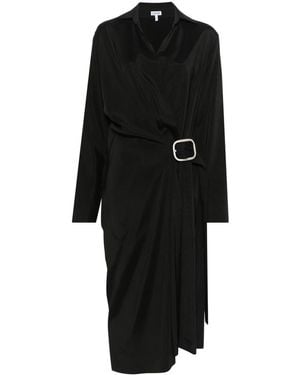 Loewe Belted Midi Dress - Black