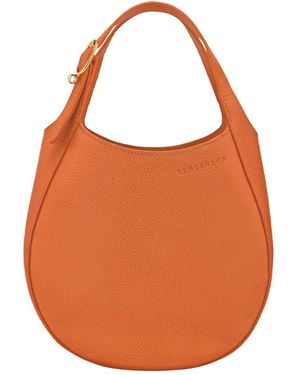 Longchamp 'Le Foulonné' Small Handbag - Orange