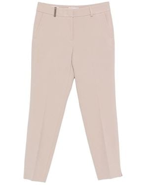 Peserico Embellished Cropped Trousers - Natural