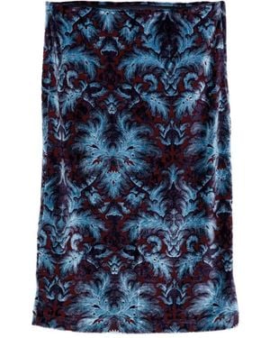 Etro Tulle And Jacquard Velvet Skirt - Blue