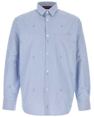 Gucci 'Gg' Regular Shirt - Blue