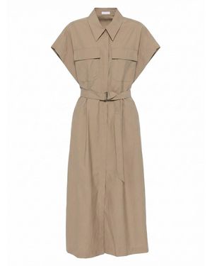 Brunello Cucinelli Cotton Long Dress - Natural