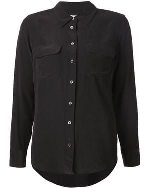 Equipment 'Slim Signature' Long Sleeve Shirt - Black