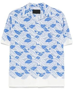 Prada Cotton Printed Shirt - Blue