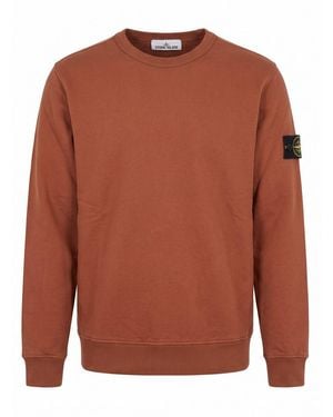 Stone Island Organic Cotton Fleece Sweatshirt - Brown