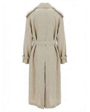 Max Mara Linen Trench - Natural
