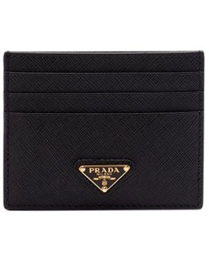 Prada Saffiano Leather Card Holder - White