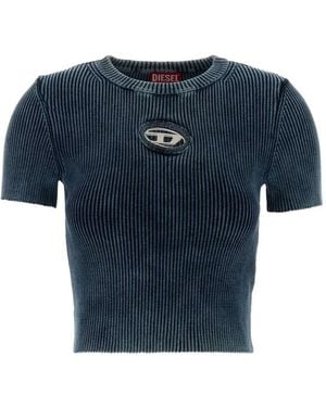 DIESEL Logo Cotton T-Shirt - Blue