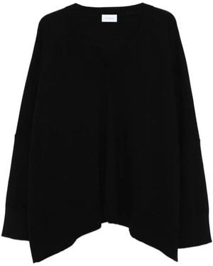 Malo Long Sleeve V-Neck Sweater - Black