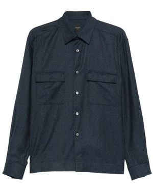 Xacus Wool Overshirt - Blue