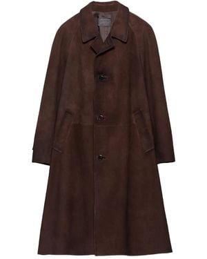 Prada Suede Coat - Brown