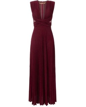 Elisabetta Franchi Carpet Lurex Jersey Dress - Purple
