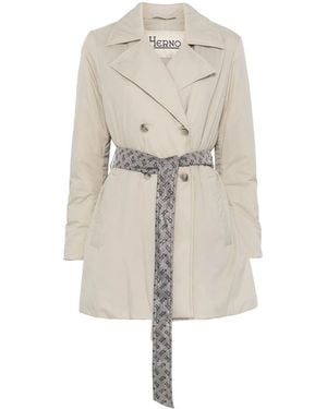 Herno Trench With 'Ecoage' Belt - White