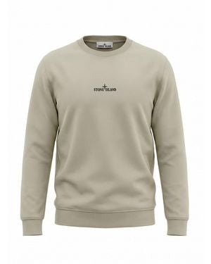 Stone Island Organic Cotton Fleece Sweatshirt - Grey