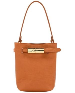 Longchamp 'Le Smart Flow' Extra Small Bucket Bag - Orange