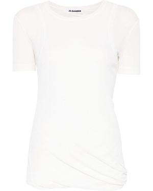 Jil Sander Short Sleeve Crew-Neck Top - White