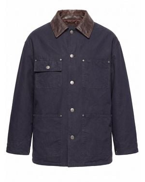 Prada Cotton And Re-Nylon Down Jacket - Blue