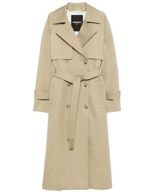 Patrizia Pepe Cotton Trench Coat - Natural