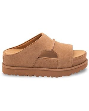UGG 'Goldenstar Hi' Cut-Out Slides - Brown