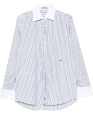 Prada Striped Cotton Shirt - White